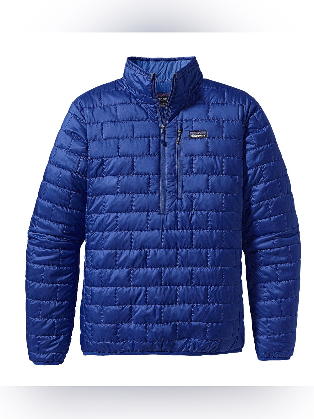 Men’s PATAGONIA royal blue Nano Puff lightweight 1/4 zip pullover- Size XL